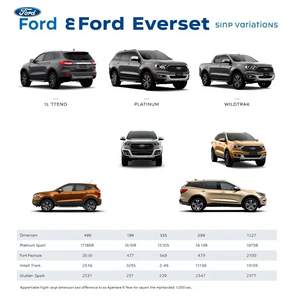 Ford Everest Size Comparison Model Variants And Dimensions