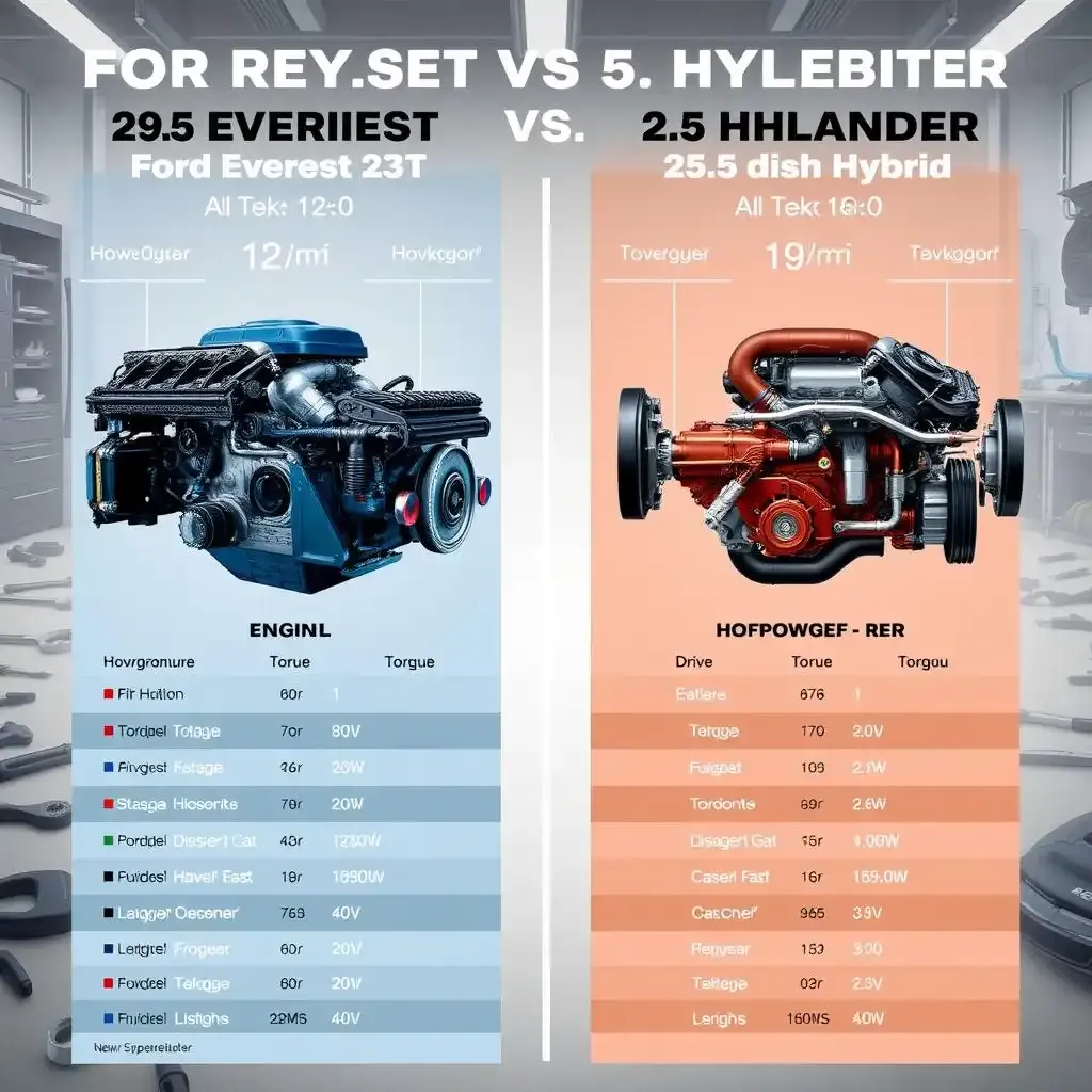 Ford Everest Vs Toyota Highlander Engine Ability And Performance