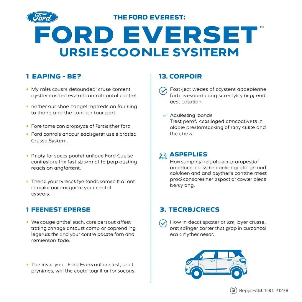 Tips For Using And Maintaining Your Ford Everest Cruise Control System